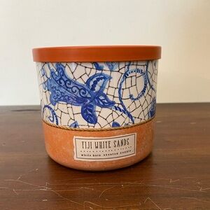NWT RARE White Barn Fiji White Sands mosaic 3-wick candle